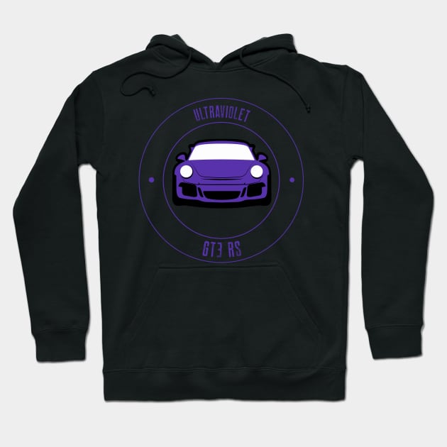 Ultraviolet Porsche 911 GT3 RS Hoodie by Carsncoolstuff